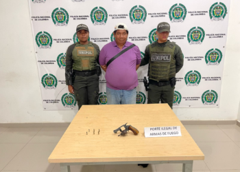 Capturan a hombre con arma de fuego ilegal en un establecimiento público en Riohacha