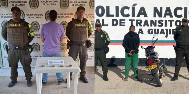 Capturan a dos hombres en vías de La Guajira por presunto tráfico de drogas y falsedad marcaria