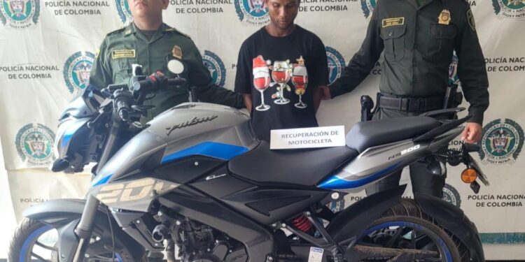 En Valledupar, recuperan motocicleta robada y capturan a presunto receptador en San Juan del César