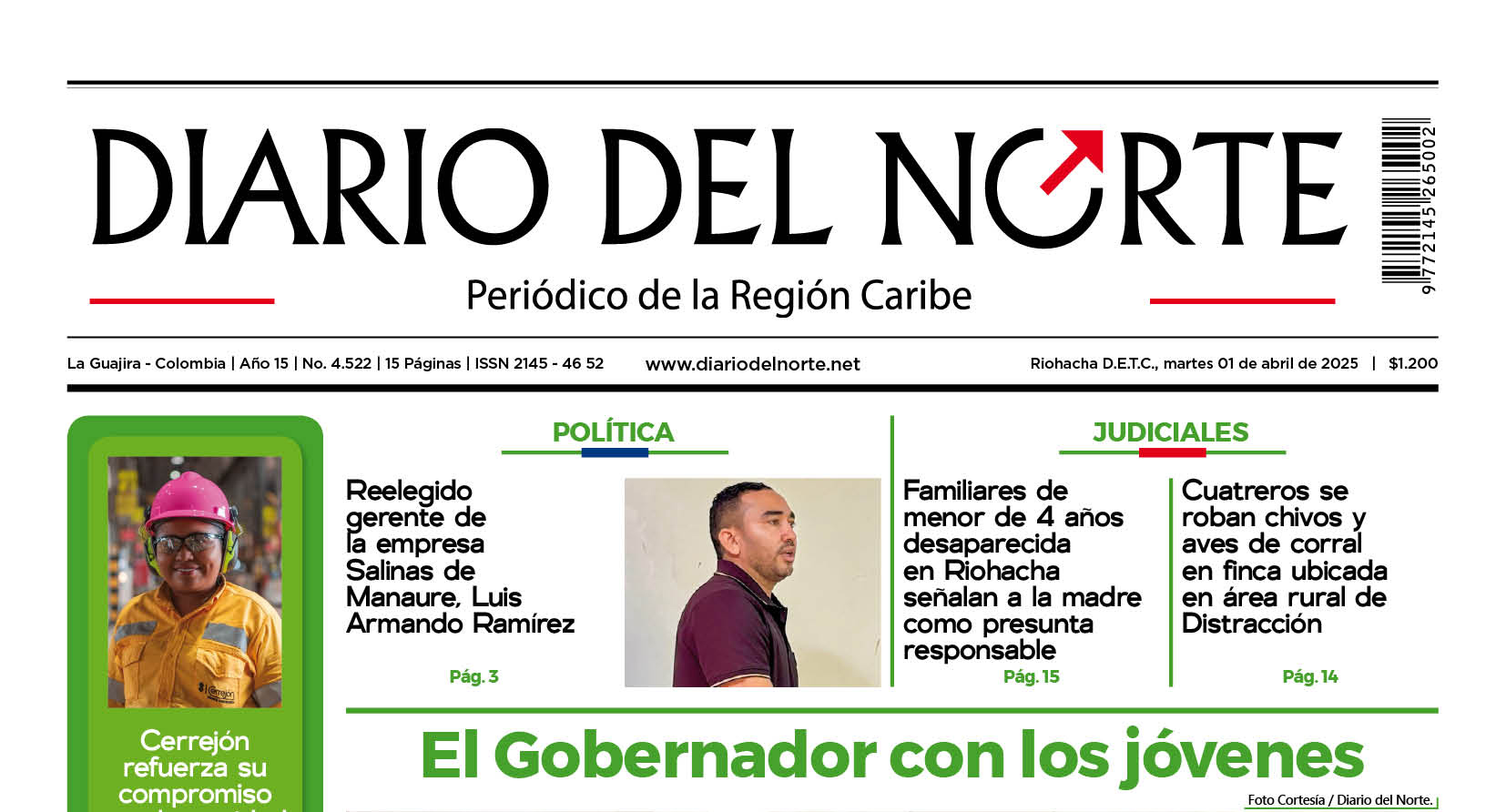 Esta es nuestra edición de hoy martes 01 de abril de 2025