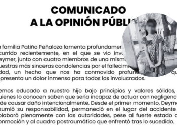 Familia Patiño Peñaloza se pronuncia tras trágico accidente que involucró a su hijo y dejó una menor fallecida