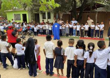 Policía Nacional promueve la seguridad infantil con jornada lúdica en Paraguachón