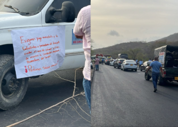 Protesta de transportadores escolares en La Guajira por falta de pago