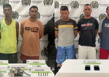 Capturan a cinco presuntos extorsionistas en operativo conjunto en Cartagena