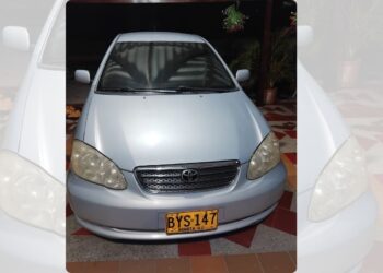 En el municipio de Barrancas, La Guajira, fue hurtado un vehículo, Corola Línea Sensación