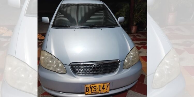 En el municipio de Barrancas, La Guajira, fue hurtado un vehículo, Corola Línea Sensación
