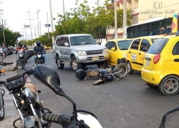 Dos accidentes de tránsito se registraron la tarde de este miércoles en Riohacha