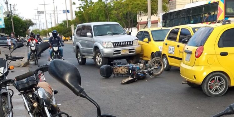 Dos accidentes de tránsito se registraron la tarde de este miércoles en Riohacha