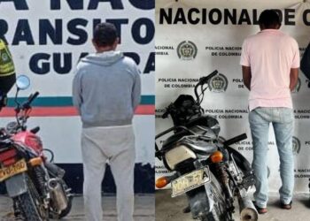 Dos personas fueron capturadas cuando conducían motocicletas que figuraban como hurtadas