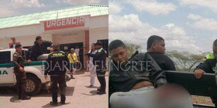 Dos hombres resultaron heridos y capturados en medio de un presunto atraco en una tienda en Hatonuevo