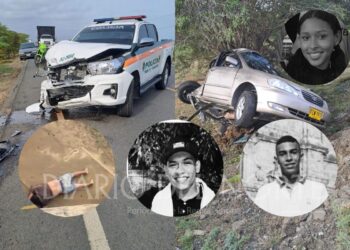 Cuatro personas fallecidas en dos accidentes de tránsito la mañana de este sábado en la vía Riohacha – Camarones