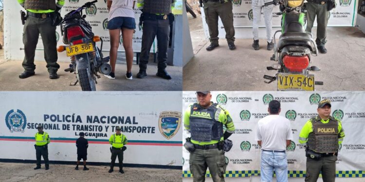 Capturan a cuatro personas por delitos relacionados con hurto y falsedad de documentos en vías de La Guajira