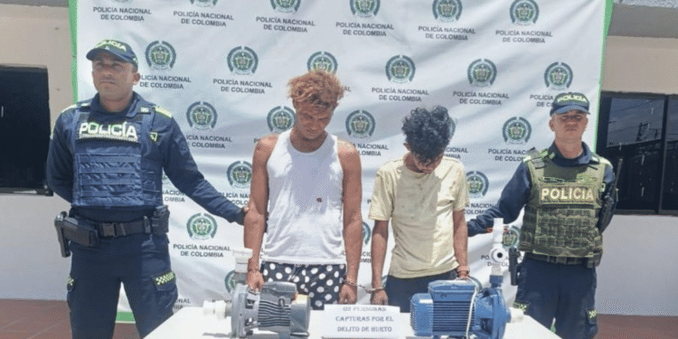 Capturan a dos hombres por el hurto de motobombas en el Centro de Atención Social de Maicao