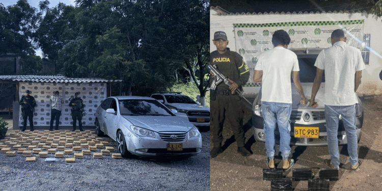 Policía incauta más de 100 kilos de droga y captura a tres personas en operativos viales en La Guajira