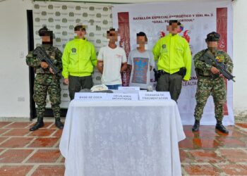 Capturados alias ‘el Flaco’ y alias ‘Platino’, presuntos integrantes del Clan del Golfo en el Cesar