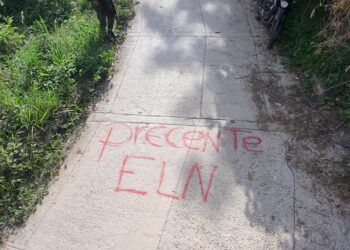 Autoridades califican como «intimidación» aparición de mensajes atribuidos al ELN en zona rural previo a elecciones en La Jagua del Pilar