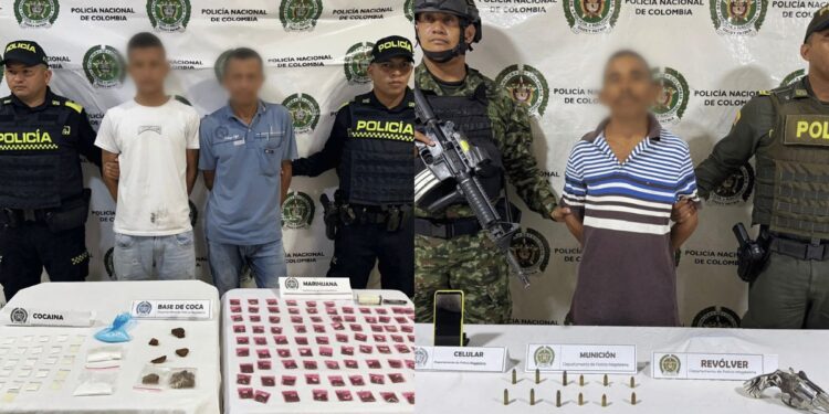 Caen tres presuntos integrantes de redes criminales en Magdalena durante operativos coordinados entre Policía y Ejército