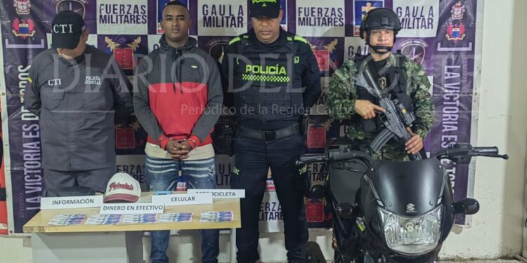Capturan a presunto integrante de las Autodefensas Conquistadores de la Sierra cobrando una extorsión en Riohacha