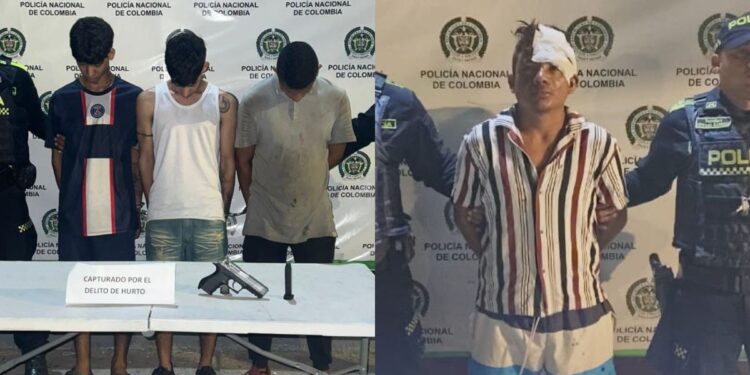 Capturan en Maicao a cuatro presuntos delincuentes y recuperan elementos hurtados