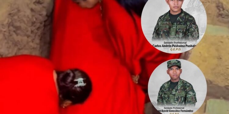 Familiares le dan el último adiós a Juan David González Fernández en su ranchería indígena en Maicao