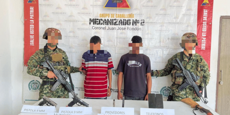 Capturan a dos presuntos integrantes del Clan del Golfo en Fonseca, La Guajira