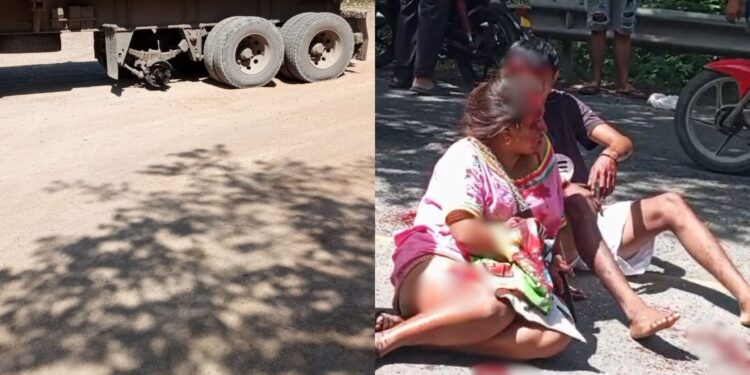 Tractomula pierde dos llantas e impacta a pareja wayuú en moto en la vía Albania – Cuestecita
