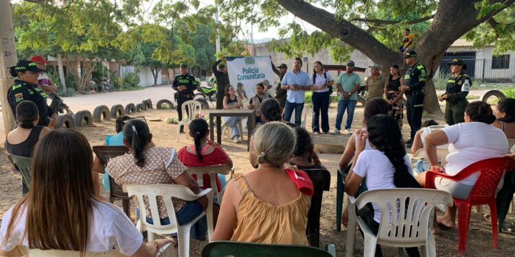 Realizan encuentro comunitario en San Juan del Cesar para reforzar seguridad y convivencia ciudadana