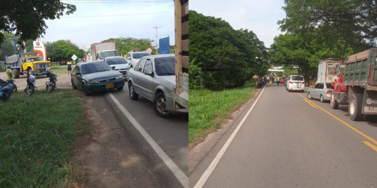 Habitantes de La Jagua del Pilar bloquean vía nacional por crisis en el servicio de energía