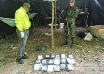 Más de 300 kilos de clorhidrato de cocaína fueron hallados en un laboratorio destruido en San Alberto, Cesar