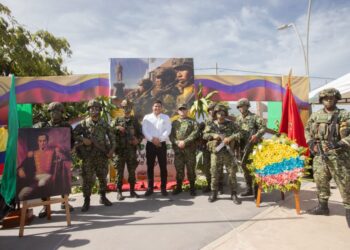 Conmemoración de los 206 años de la Batalla de Boyacá y los 215 años del Ejército Nacional de Colombia en Barrancas