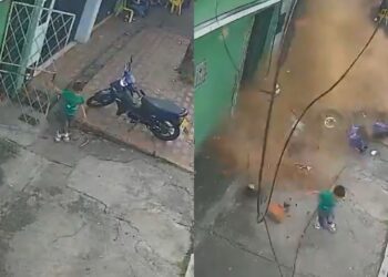 Menor de cuatro años se salva de ser aplastado tras desplome de muro en restaurante de Bucaramanga