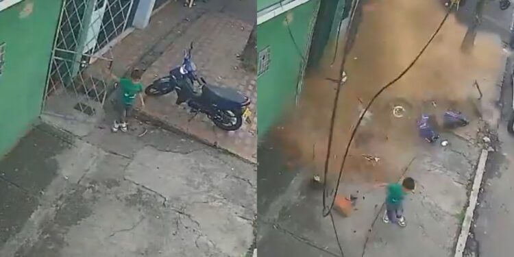 Menor de cuatro años se salva de ser aplastado tras desplome de muro en restaurante de Bucaramanga