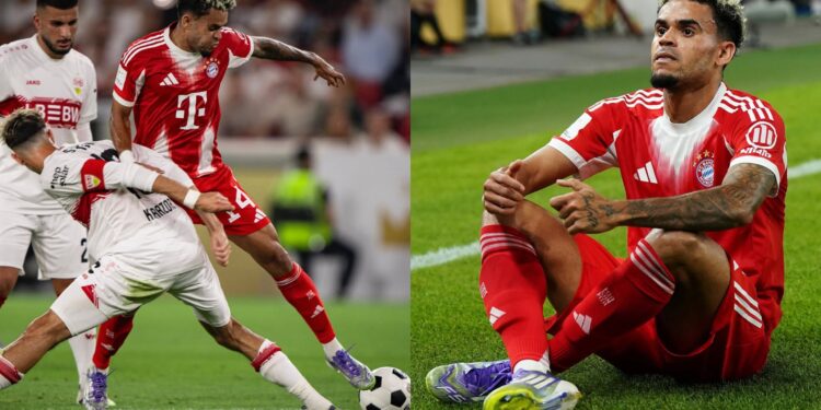 Luis Díaz debutó con gol en el Bayern Múnich y rindió homenaje a Diogo Jota