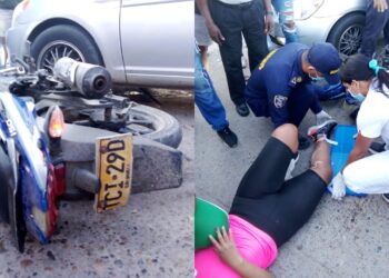 Accidente de tránsito en Fonseca deja a mujer lesionada