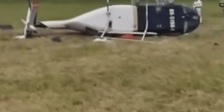 Helicóptero con cuatro ocupantes se accidentó en el aeropuerto Alfonso Bonilla Aragón de Palmira