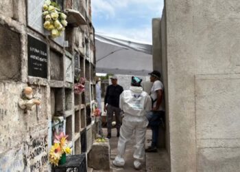 Exhuman 13 cuerpos en el cementerio de Villanueva para su identificación