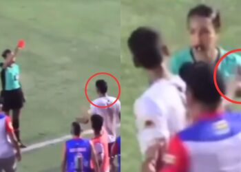 Jugador agrede a la árbitra tras recibir tarjeta roja en partido de Primera C en Aracataca, Magdal