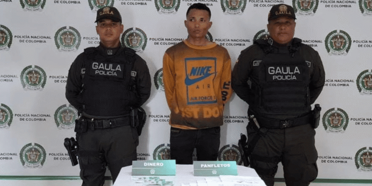 Capturan en Sabanagrande a presunto integrante de ‘Los Pepes’ tras recibir dinero de una extorsión