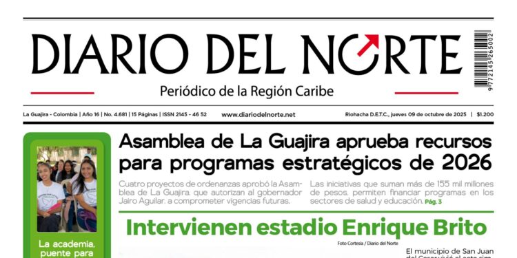 Esta es nuestra edición de hoy jueves 9 de octubre 2025
