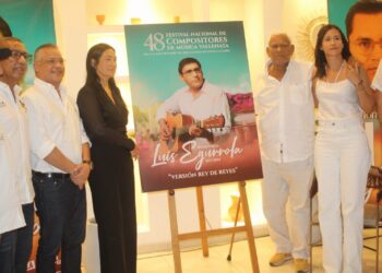 Develan en San Juan del Cesar afiche oficial del 48° Festival Nacional de Compositores en homenaje a Luis Egurrola