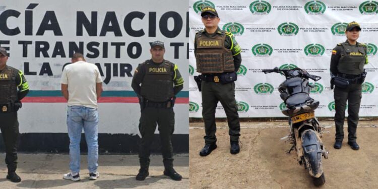 Una captura, una motocicleta recuperada y más de dos mil botellas de licor incautadas en operativos viales en La Guajira