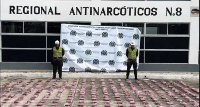 Incautan 347 kilos de cocaína ocultos en cargamento de banano en el puerto de Santa Marta
