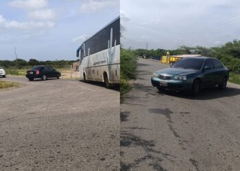 Transportadores bloquean la entrada a Mayapo en protesta por el deterioro de la vía