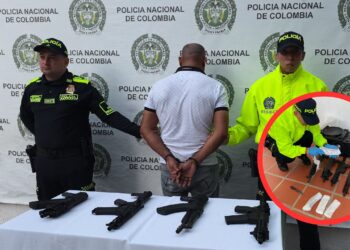 Capturan a un hombre e incautan cuatro fusiles ocultos en un parlante durante controles aduaneros en Maicao
