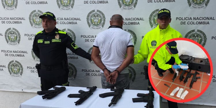 Capturan a un hombre e incautan cuatro fusiles ocultos en un parlante durante controles aduaneros en Maicao