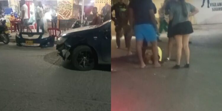 Accidente de tránsito en el centro de Riohacha deja un hombre gravemente herido
