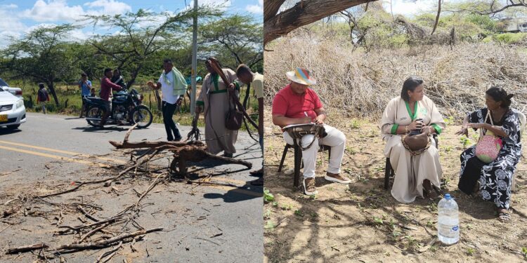 Comunidades wayuu levantan bloqueo en la vía Riohacha–Maicao tras acordar mesa de diálogo por atentado en Alto Pino