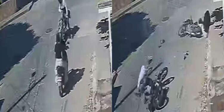 Choque entre motocicletas deja dos mujeres heridas tras imprudencia de un conductor en Santa Marta