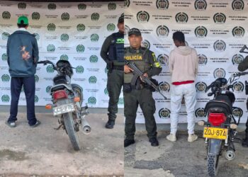 Policía captura a dos personas por receptación y recupera motocicletas hurtadas en vías de La Guajira