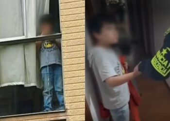 Policía rescata a menor de 8 años encontrado solo y pidiendo comida desde un tercer piso en Bogotá